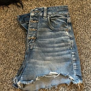 AE Curvy High Rise denim short
